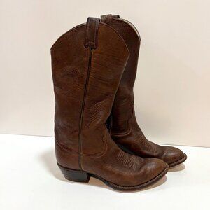 Larry Mahan Brown Leather Western Cowboy Boots Size Boot Collection Texas